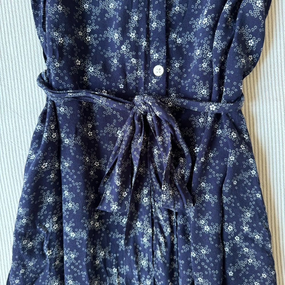 Gap Sleeveless Print Dress Navy Floral Size Small - Picture 10 of 15